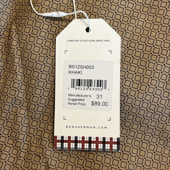 NWT - Ben Sherman brown and black pattern regular fit shorts - Picture 6 of 6